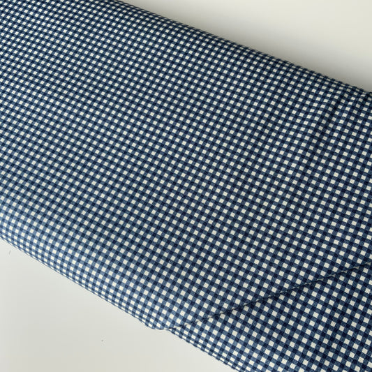 Navy Gingham Print