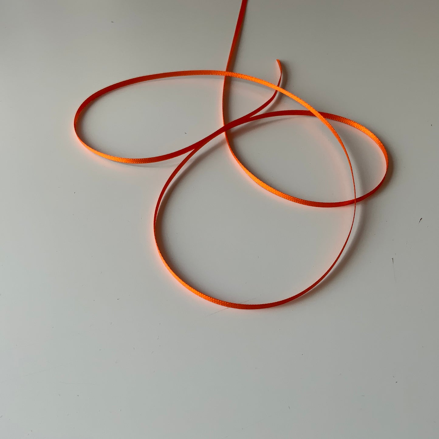 3Mm Bright Orange Double Faced Satin Ribbon