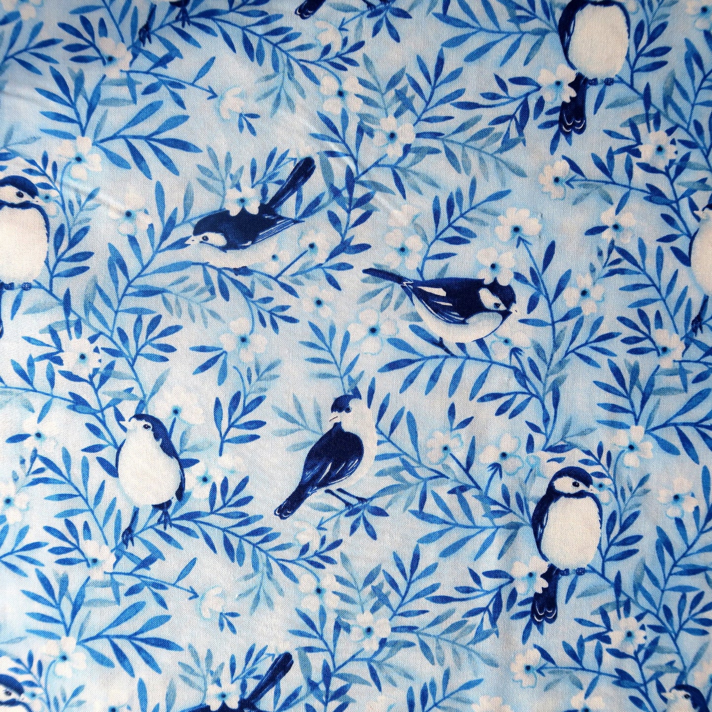 Nature Walk Indigo Leaves And Birds