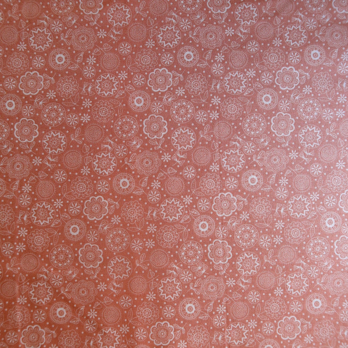 Doodle Days Tonal Flowers Pale Peach - End of bolt 1.25m