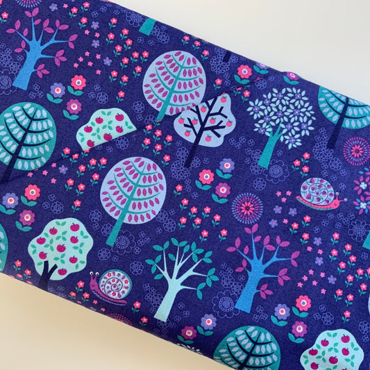 Flower Child Groovy Forest Blue
