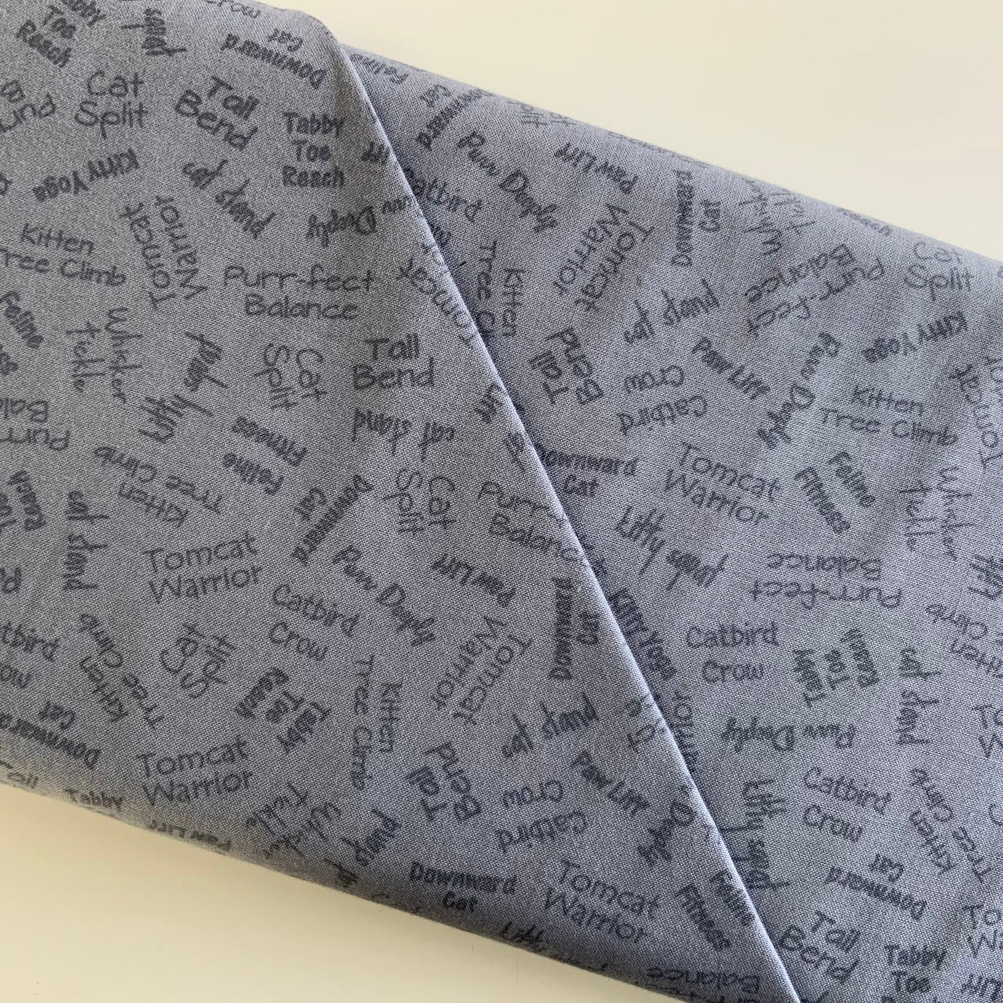 Purrfect Balance Cat Quotes on Grey - End of Bolt 1m