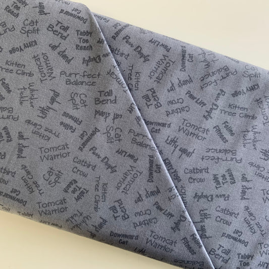 Purrfect Balance Cat Quotes on Grey - End of Bolt 1m