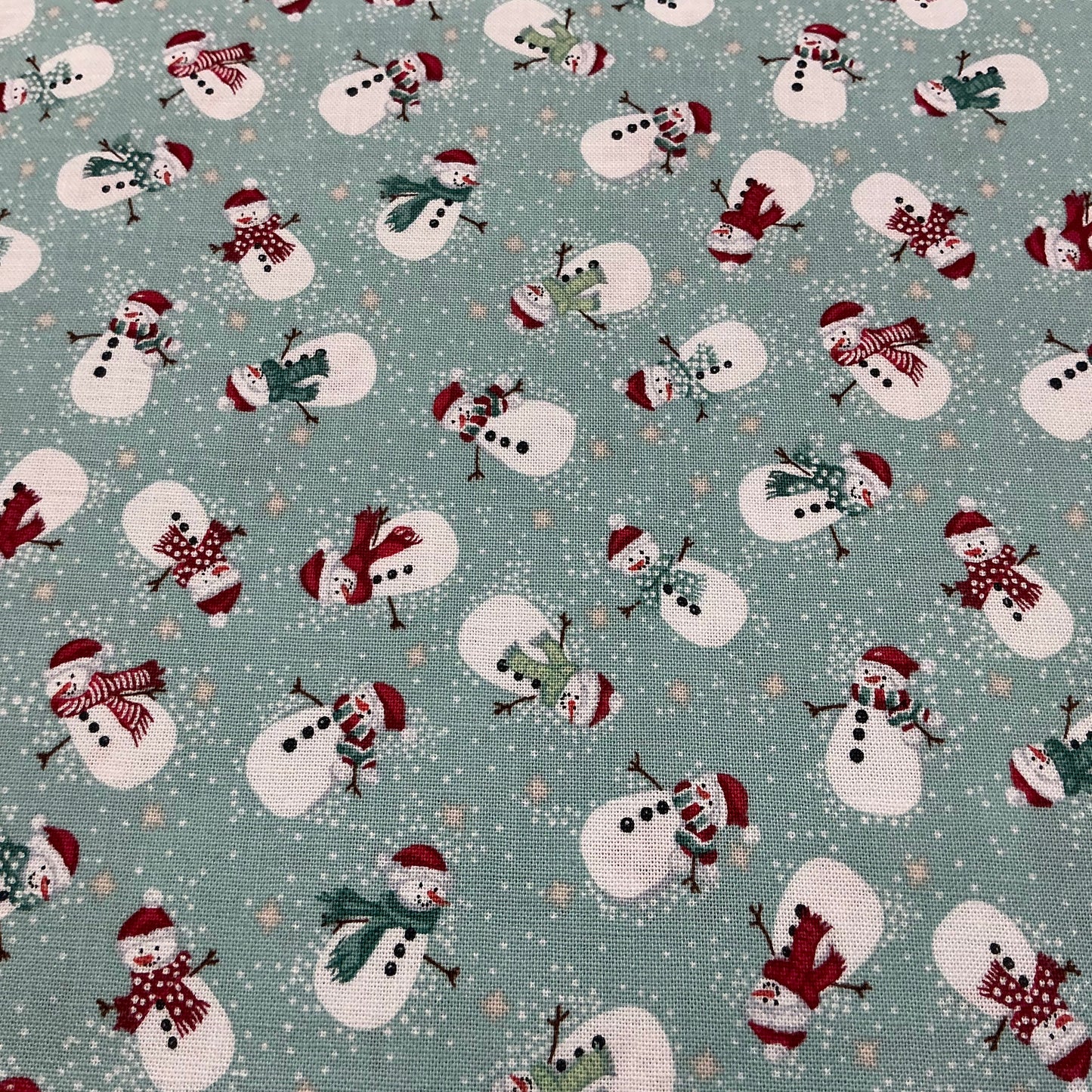 Snowmen - Teal - Country Christmas