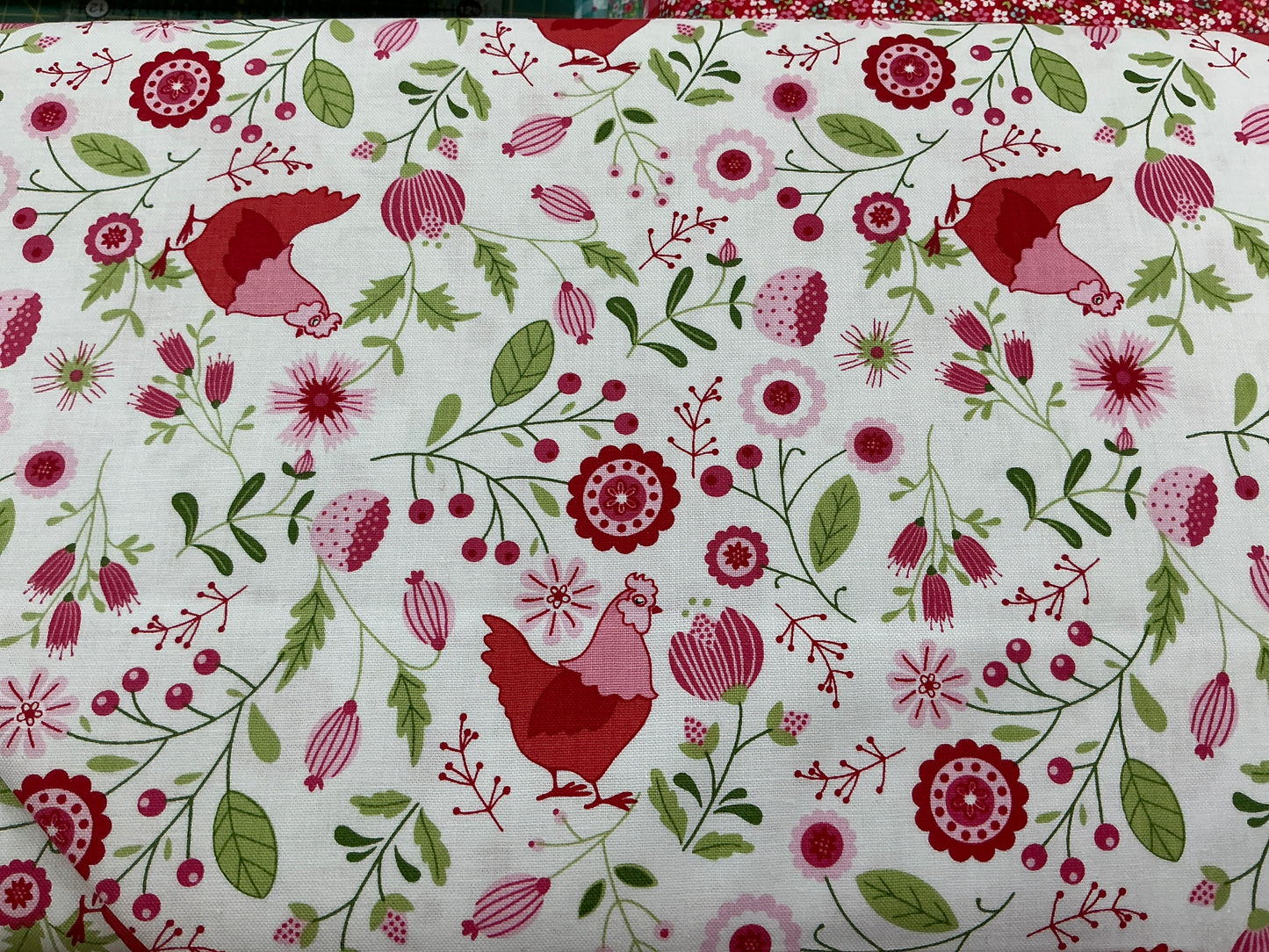 Chickens & Flowers - White - Smitten Chicken