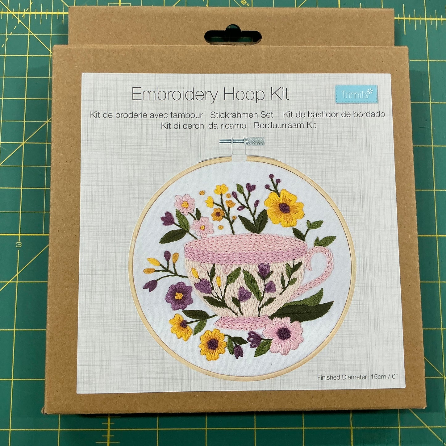 Tea Cup - Embroidery Hoop Kit