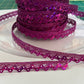 Holographic Braid with Ric Rac Type Edge - Bright Pink