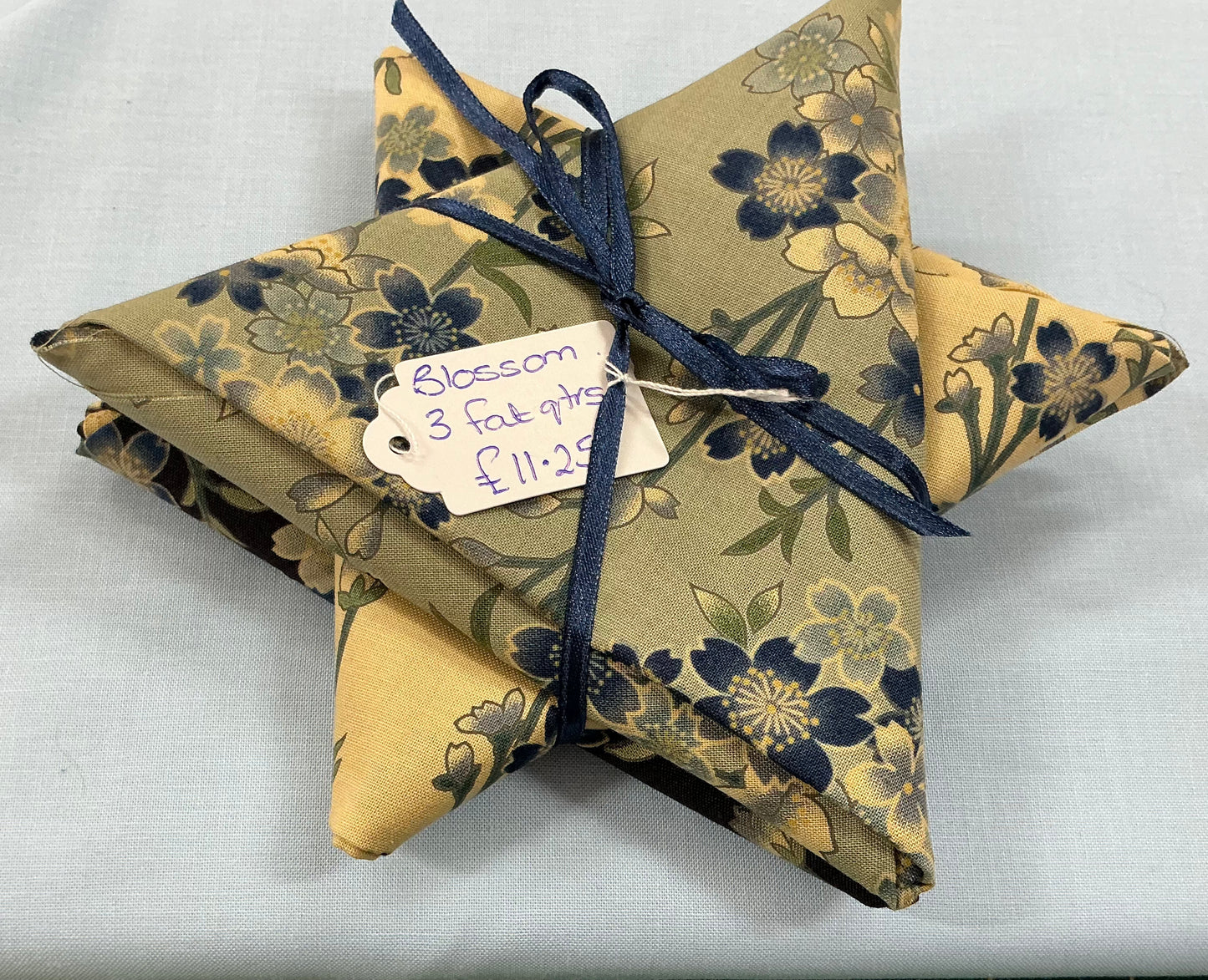 Japanese Blossoms (Akan) - Blues & Creams - Sevenberry - Fat Quarter Bundle