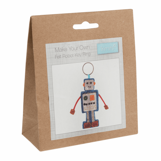 Felt Kit Robot Keyring