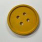 Button Coaster - Yellow - Wooden