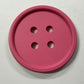Button Coaster - Pink - Wooden
