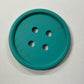 Button Coaster - Blue - Wooden