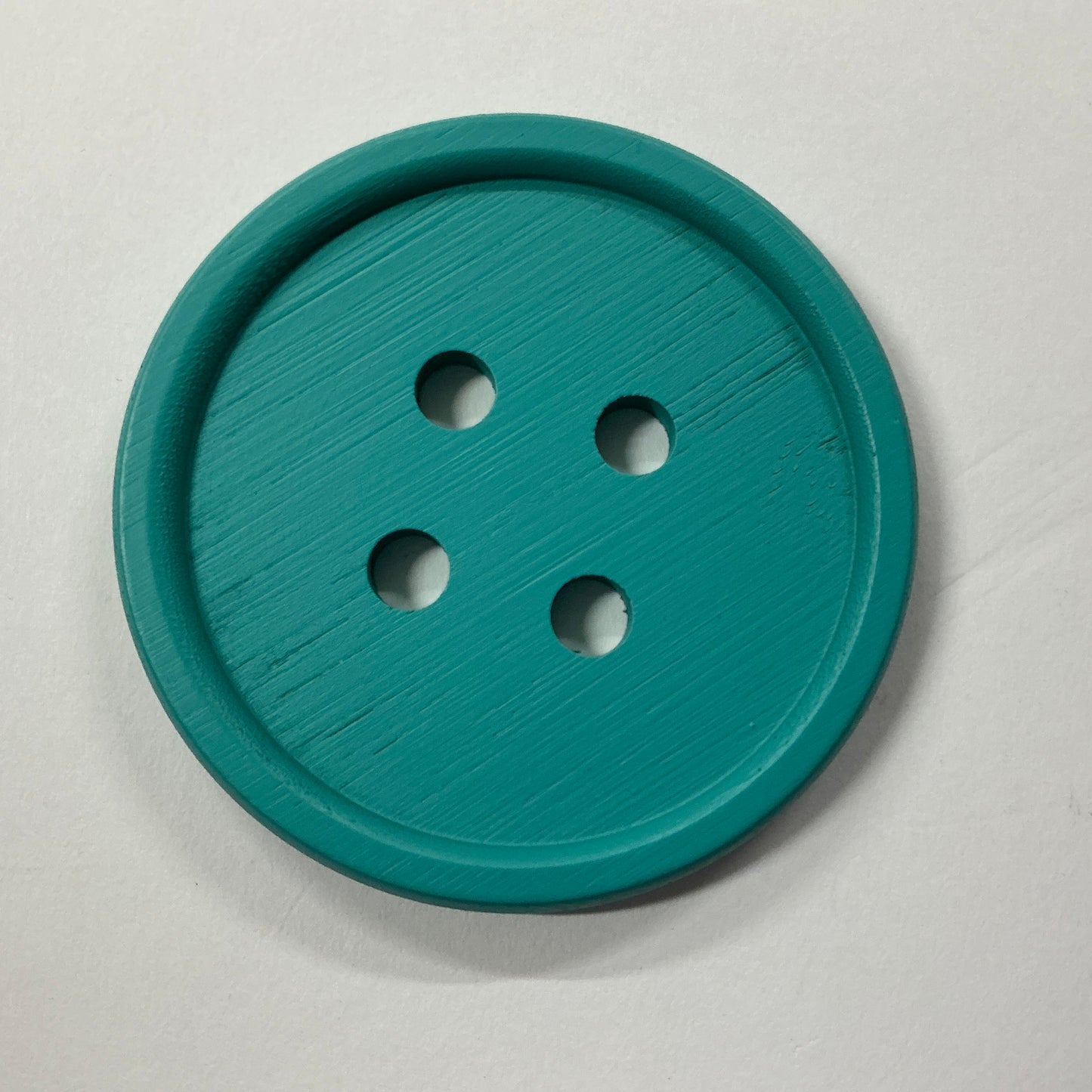 Button Coaster - Blue - Wooden