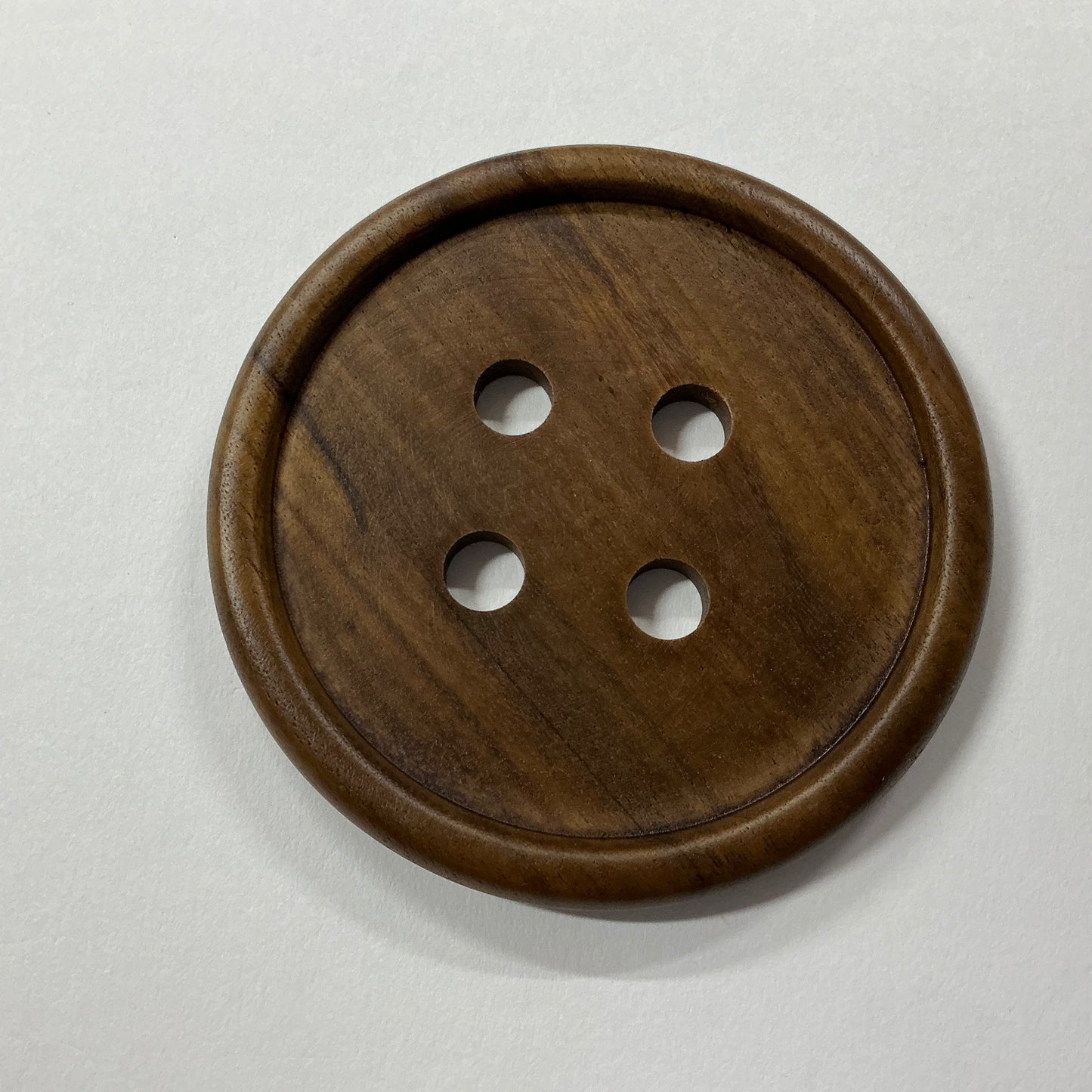 Button Coaster - Natural - Wooden