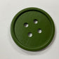 Button Coaster - Green- Wooden