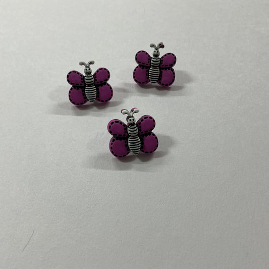 Butterfly Buttons - Purple