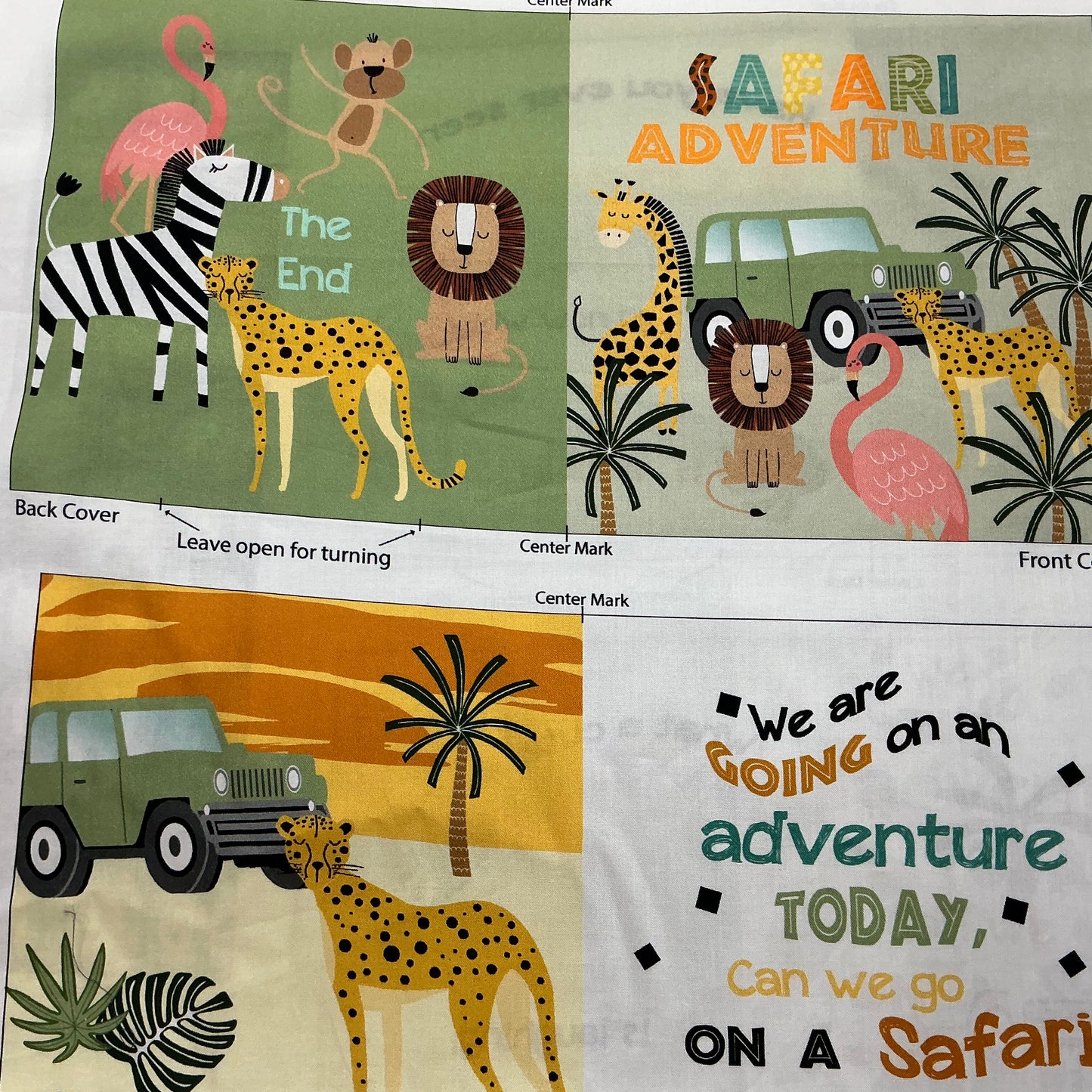 Wild Safari Story Book Panel - Wild Safari