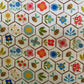 Bees & Flowers in Honeycomb Grid - Multicoloured - Bee Beary Happy