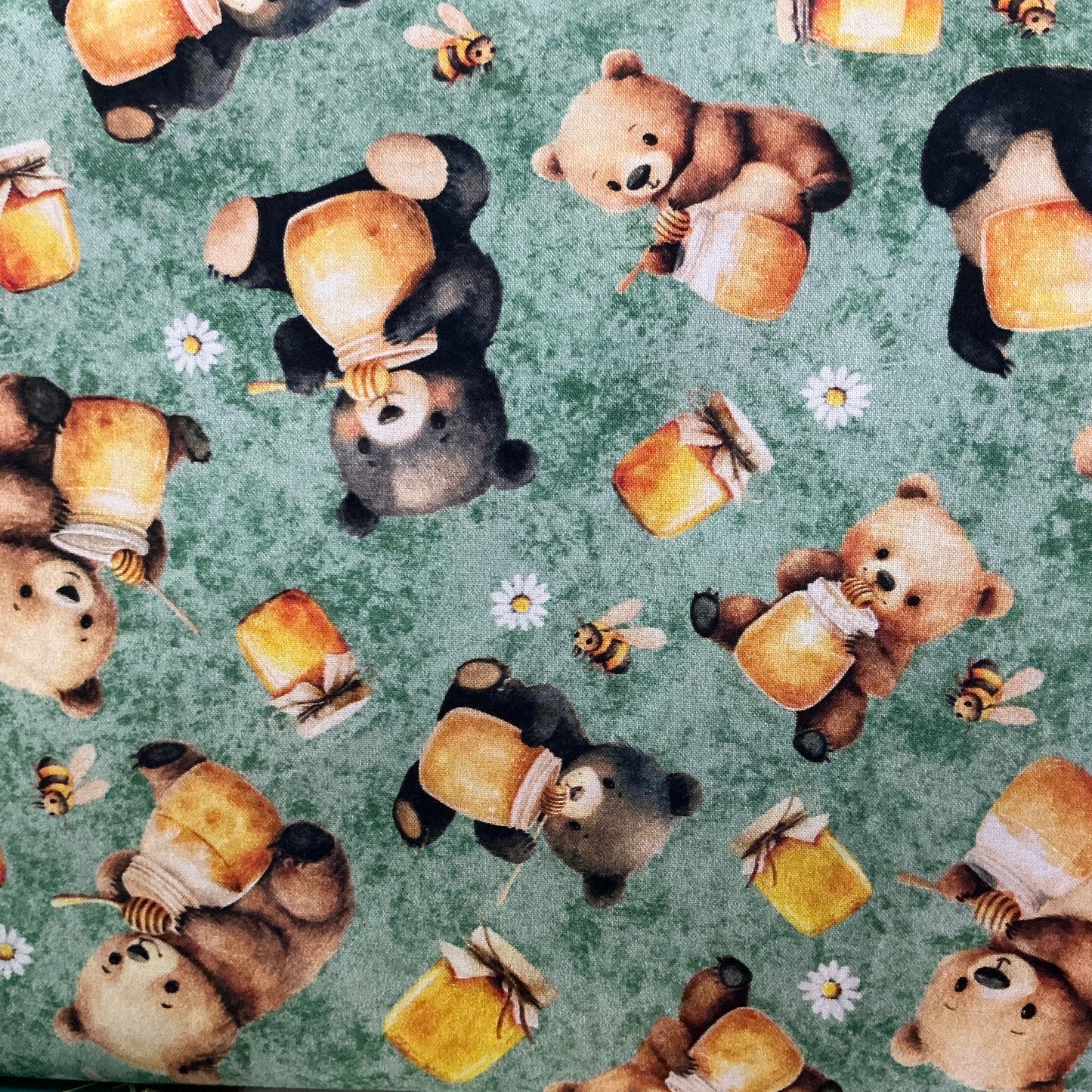 Bears, Bees & Honey- Green - Buzz Buzz Buzz