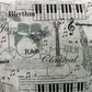 Musical Instruments, Notes Etc - Black & Grey on White