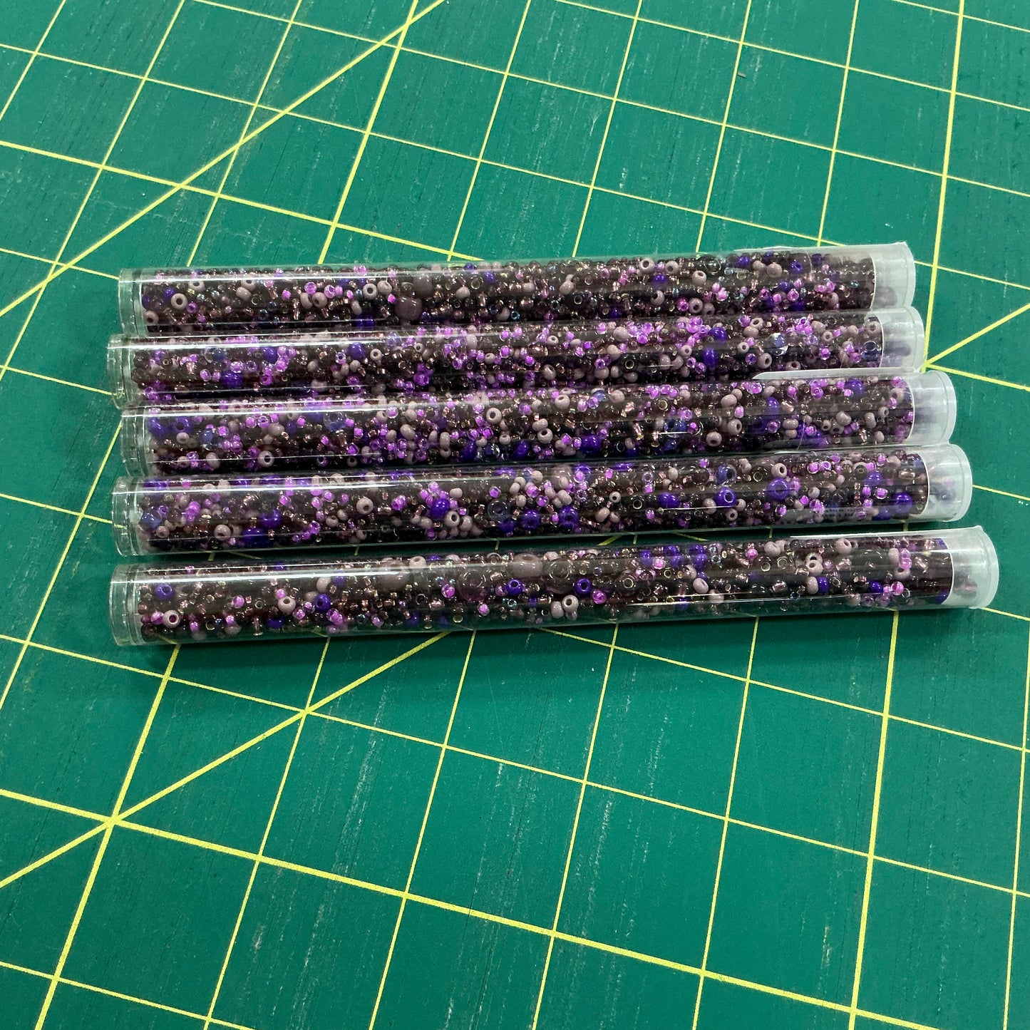Purple & Lilac Mixed Beads in Tube