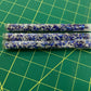 Royal Blue & Silver Mixed Beads in Tube