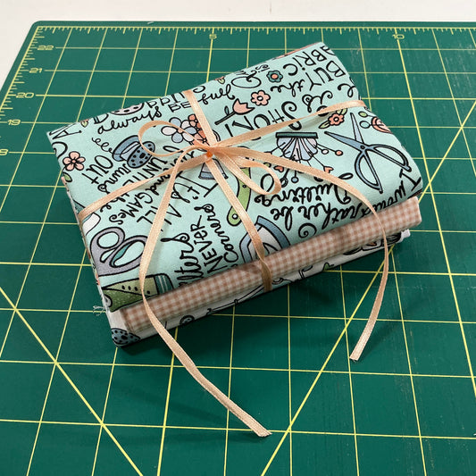 Sewing Quotes & Notions Stripe - My Happy Place - Half Metre Bundle