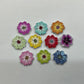 Flower Shaped Buttons - Wooden - 20mm - 10 Colours
