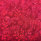 Red Leaves & Berries on Red - Deck the Halls - Batik