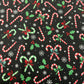 Candy Canes & Holly - Black