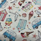 Ice Creams, Sundaes, Campers, Beach Huts - Multicoloured - Sundaes by the Sea