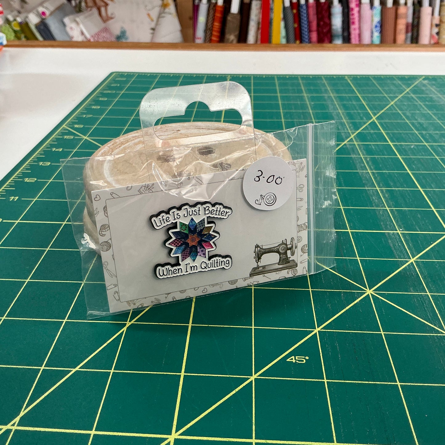 "Life is Better When I'm Quilting" Enamel Pin