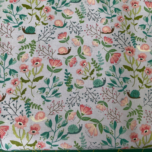 Blossoms & Cute Tiny Snails on Lilac - Le Petit Escargot