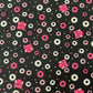 Tiny Owls & Flowers in Shades of Pink on Black - Not Scary