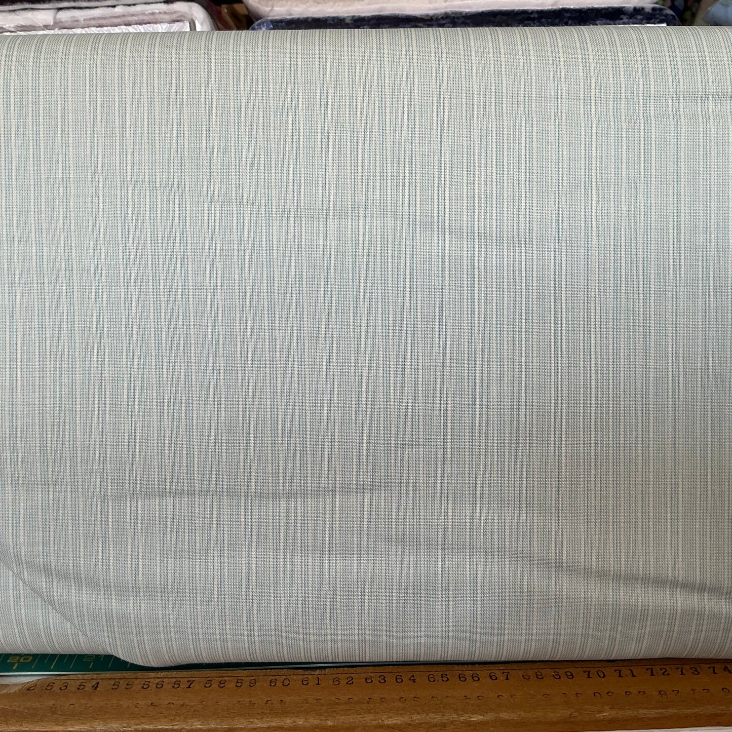 Fine Blue Stripe(Sky) - Blue - Hazelmont Farm Shirtings
