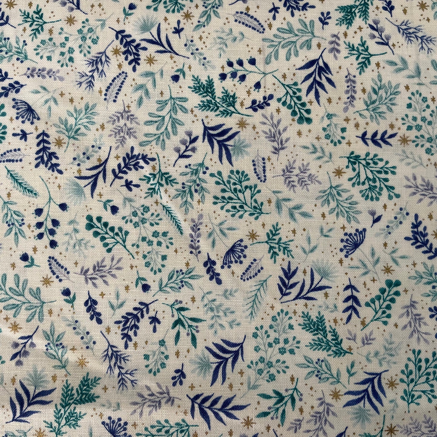 Flora - Teal & Blue on Cream - Charmed