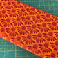 Echinacea, Red Flowers on Tangerine. Indelible. AMT