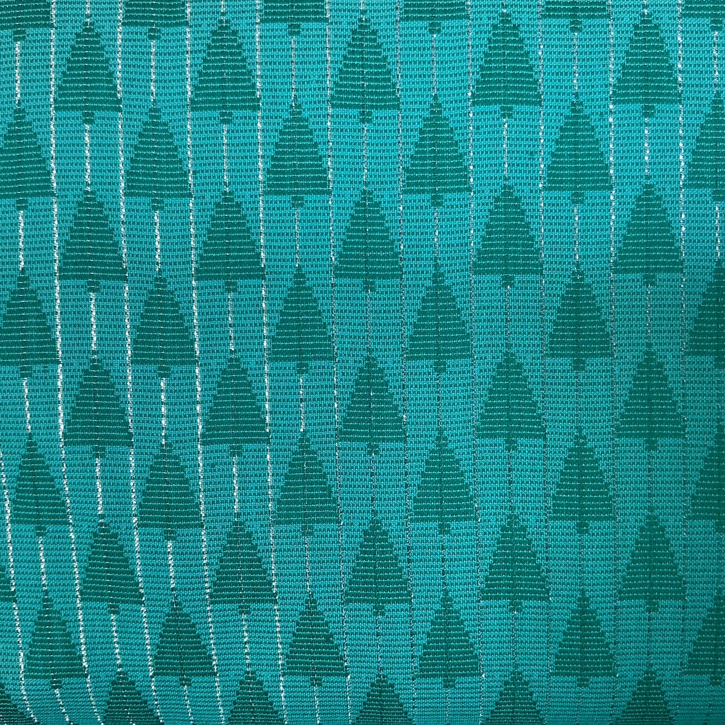 (Christmas) Tree Farm - Turquoise - Silver Lining