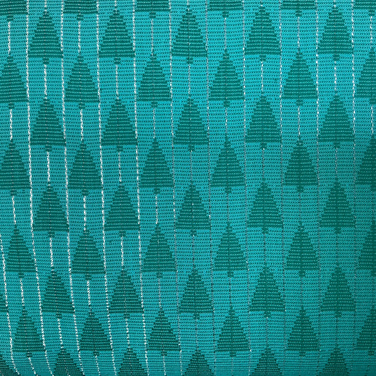 (Christmas) Tree Farm - Turquoise - Silver Lining