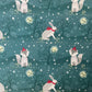 Foxes & Hares - Teal - Winter Moonlight by Susan Wheeler