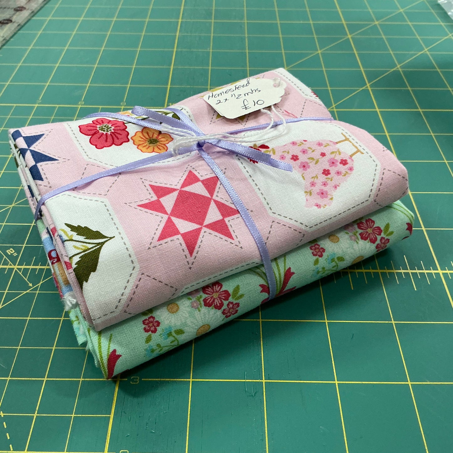 Homestead - Mint Green & Pastel Pink - Half Metres Bundle