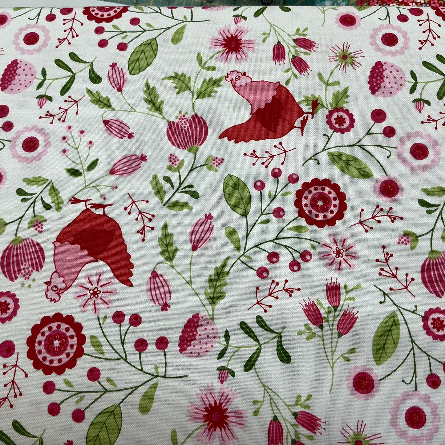 Chickens & Flowers - White - Smitten Chicken