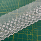 Embroidered Lace on Net - White