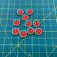 Watermelon Buttons - Approx 15mm