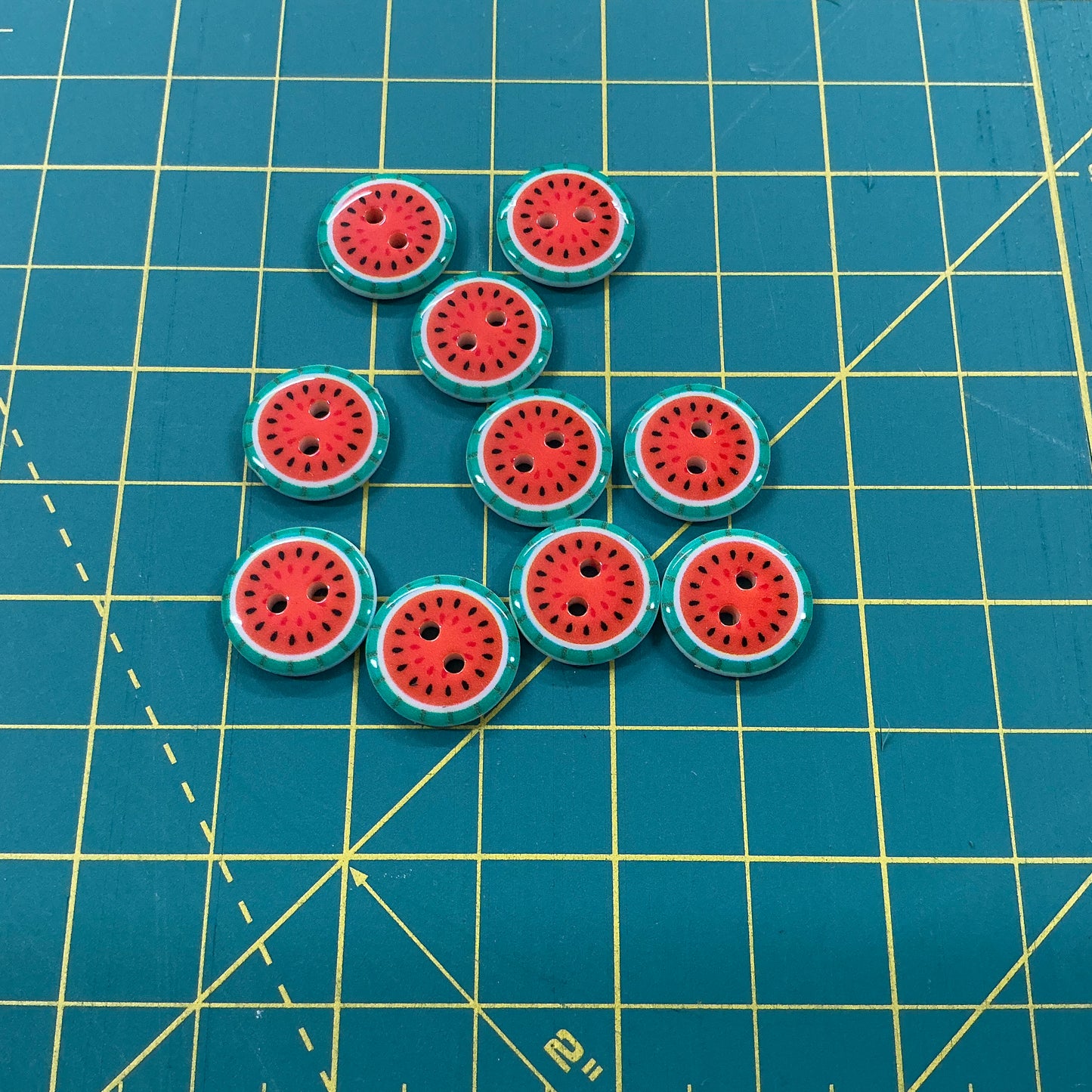 Watermelon Buttons - Approx 15mm