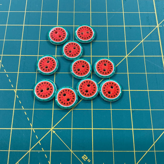Watermelon Buttons - Approx 15mm