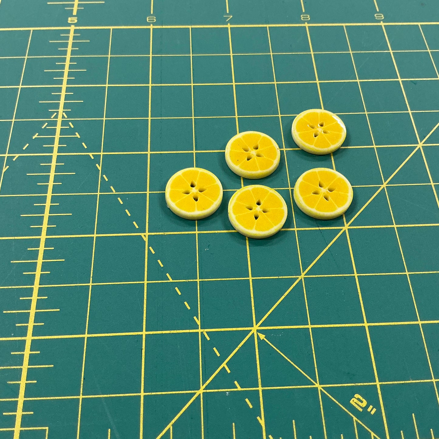Lemon Buttons - Approx 16mm
