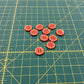 Blood Orange Buttons - Approx 16mm