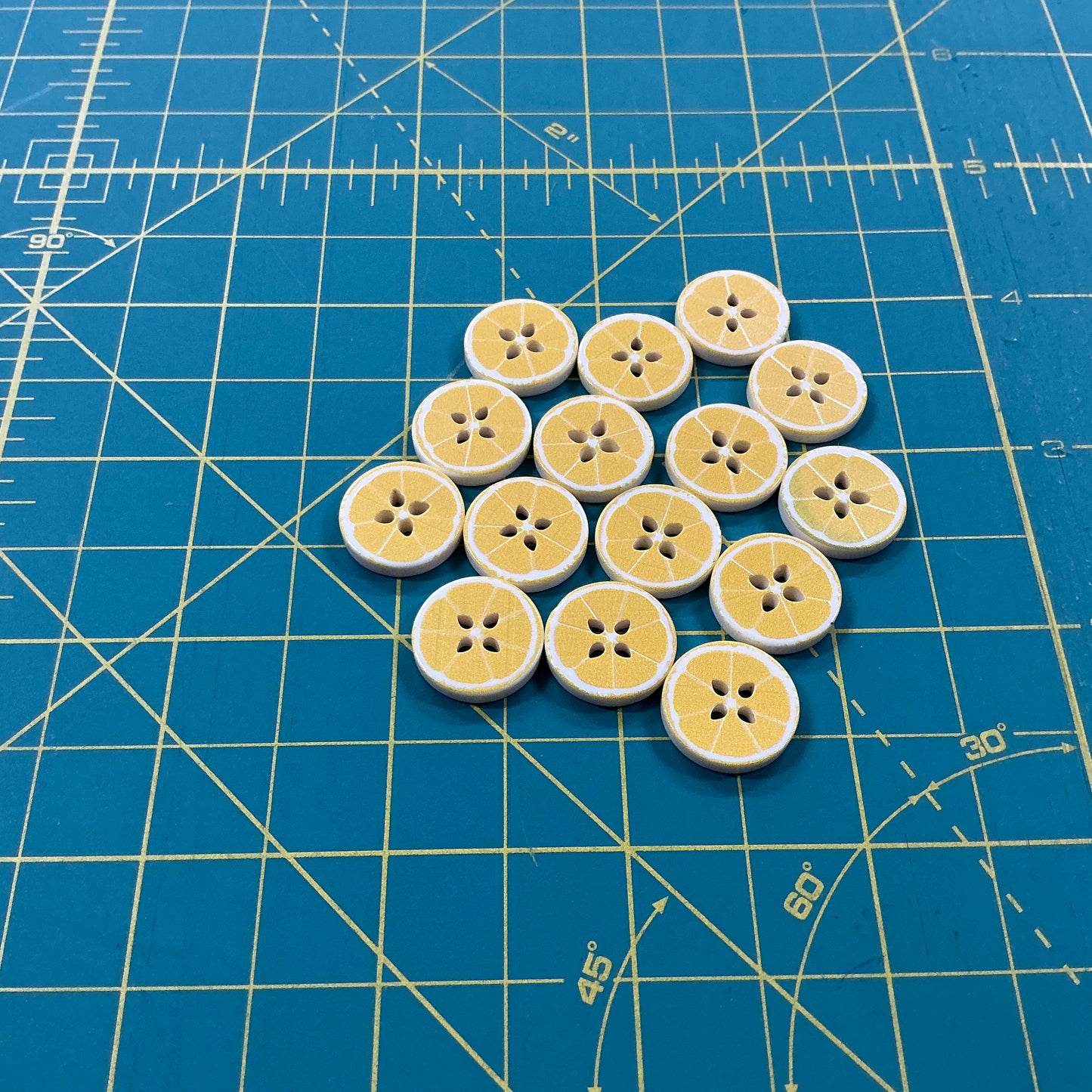 Lemon Buttons - Approx 16mm