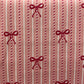 Bow Stripe - Pink & Cream - Baubles & Bows